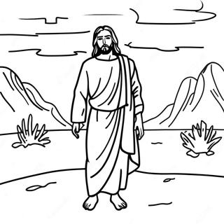 Jesus In The Desert Coloring Page 55074-43952