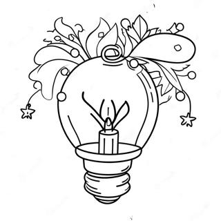 Christmas Light Bulb Coloring Pages