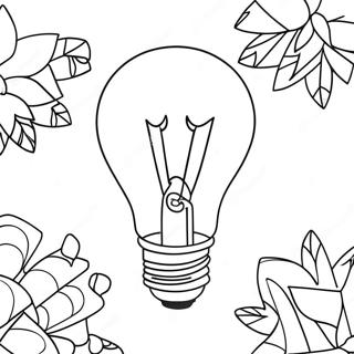 Colorful Christmas Light Bulb Coloring Page 5507-4504