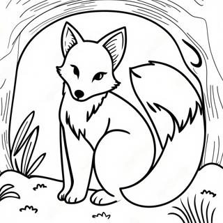 Beautiful Fox Coloring Page 55083-43954