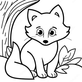 Beautiful Fox Coloring Page 55083-43955