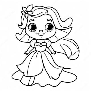 Ariel With Legs In A Beautiful Dress Coloring Page 55093-43959