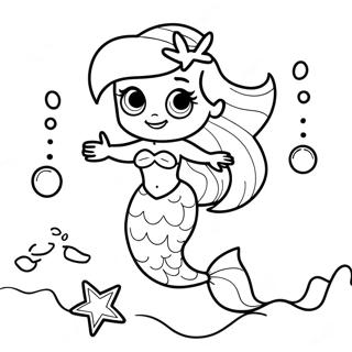 Ariel With Legs Swimming In The Ocean Coloring Page 55094-43975