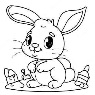 Christmas Bunny Coloring Page 55103-43967