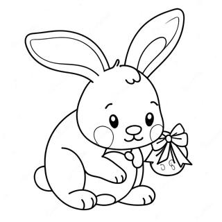 Christmas Bunny Coloring Page 55103-43968