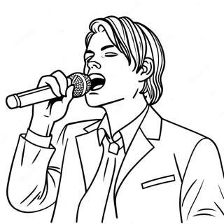 Gerard Way Singing Coloring Page 55114-43981