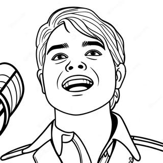 Gerard Way Singing Coloring Page 55114-43983