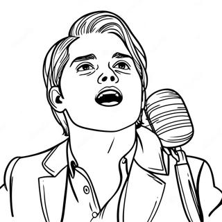 Gerard Way Singing Coloring Page 55114-43984