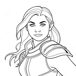 Aelin Galathynius In Battle Coloring Page 55124-43992