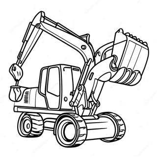 Backhoe Construction Vehicle Coloring Page 55133-43993