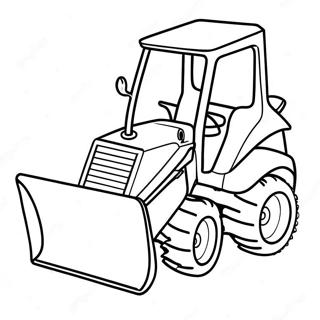 Cute Backhoe With Smiling Face Coloring Page 55134-43998