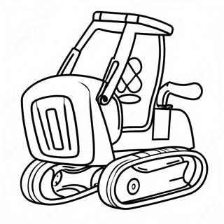 Cute Backhoe With Smiling Face Coloring Page 55134-43999