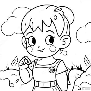 Cute Bulma With Dragon Ball Coloring Page 55144-44006