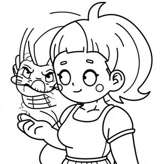 Cute Bulma With Dragon Ball Coloring Page 55144-44007