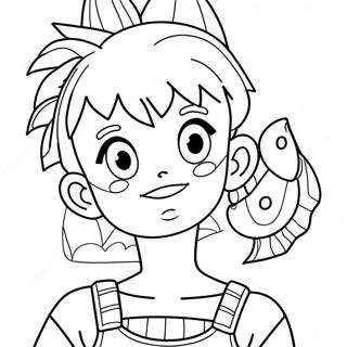 Cute Bulma With Dragon Ball Coloring Page 55144-44008