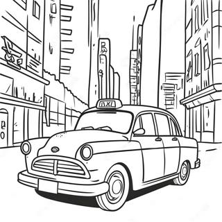 Taxi Coloring Pages