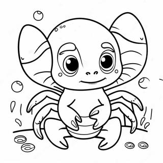 Cute Crawfish With Big Eyes Coloring Page 55164-44023