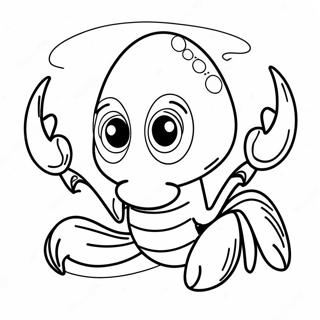 Cute Crawfish With Big Eyes Coloring Page 55164-44024