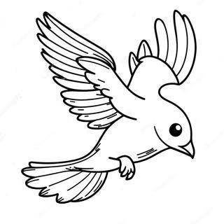 Realistic Bird In Flight Coloring Page 5516-4521