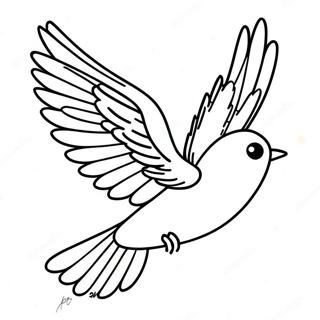 Realistic Bird In Flight Coloring Page 5516-4522