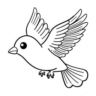 Realistic Bird In Flight Coloring Page 5516-4523