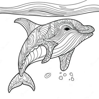 Majestic Humpback Whale Swimming Coloring Page 55174-44030