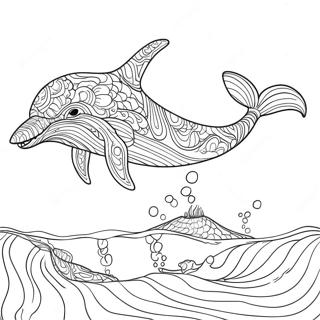 Majestic Humpback Whale Swimming Coloring Page 55174-44032