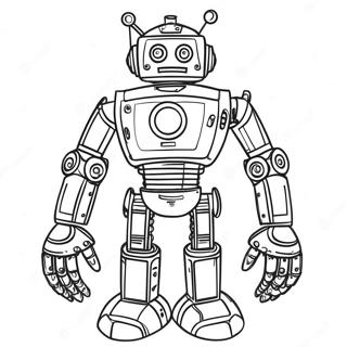 Metal Robot Coloring Page 55183-44034