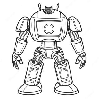 Metal Robot Coloring Page 55183-44035