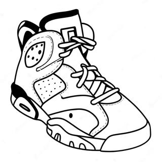 Colorful Jordan 6 Sneaker Coloring Page 55214-44059