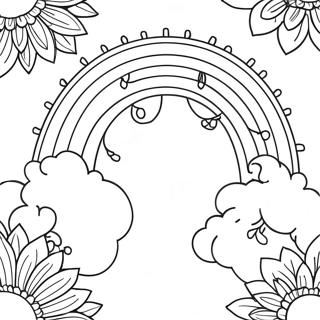 Boho Rainbow Coloring Page 55223-44070