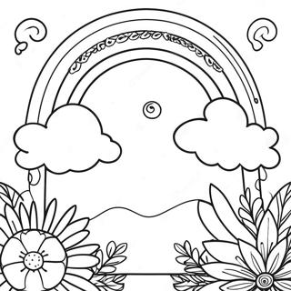 Boho Rainbow Coloring Page 55223-44071