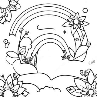 Whimsical Boho Rainbow Coloring Page 55224-44067