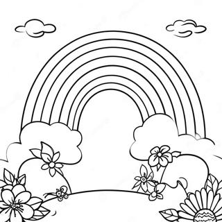 Whimsical Boho Rainbow Coloring Page 55224-44068