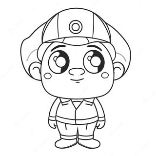 Colorful Vosco Character Coloring Page 55244-44082