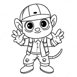 Colorful Vosco Character Coloring Page 55244-44083