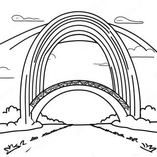 Colorful Rainbow Bridge Coloring Page 55254-44089