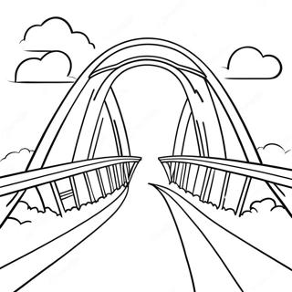 Colorful Rainbow Bridge Coloring Page 55254-44091