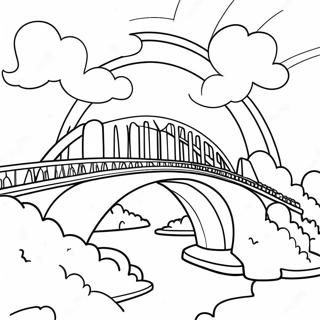 Colorful Rainbow Bridge Coloring Page 55254-44092