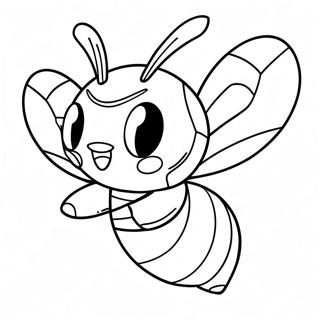 Cute Beedrill Flying Coloring Page 55274-44124