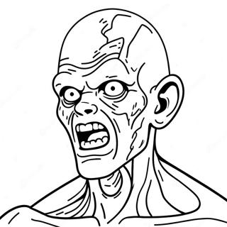 Creepy Zombie Gore Coloring Page 55314-44144