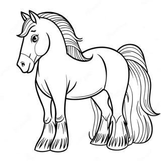 Clydesdale Horse Coloring Page 55323-44147