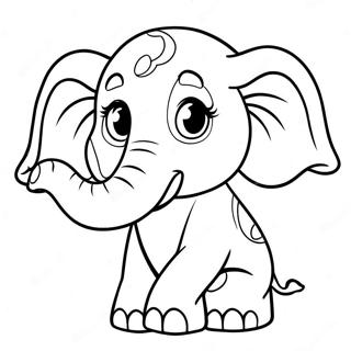 Cute Ellie The Elephant Coloring Page 55344-44171