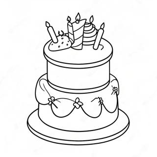 1st Birthday Cake Coloring Page 55353-44167