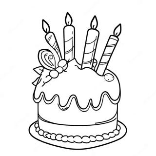 1st Birthday Cake Coloring Page 55353-44168