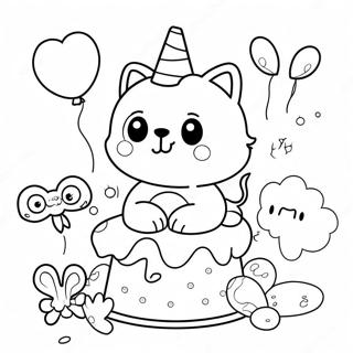 Cute 1st Birthday Animals Coloring Page 55354-44175