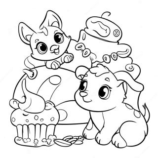 Cute 1st Birthday Animals Coloring Page 55354-44176