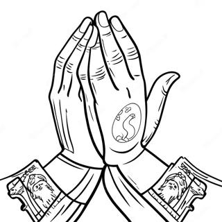 Praying Hands Coloring Page 55363-44180