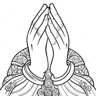 Elegant Praying Hands Coloring Page 55364-44189