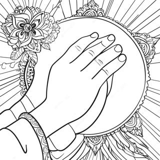 Elegant Praying Hands Coloring Page 55364-44191